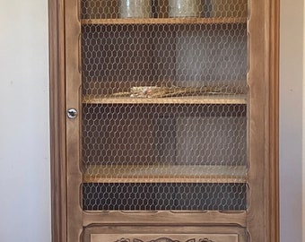 Sold - Parisian wardrobe - Old bookcase in raw art deco oak