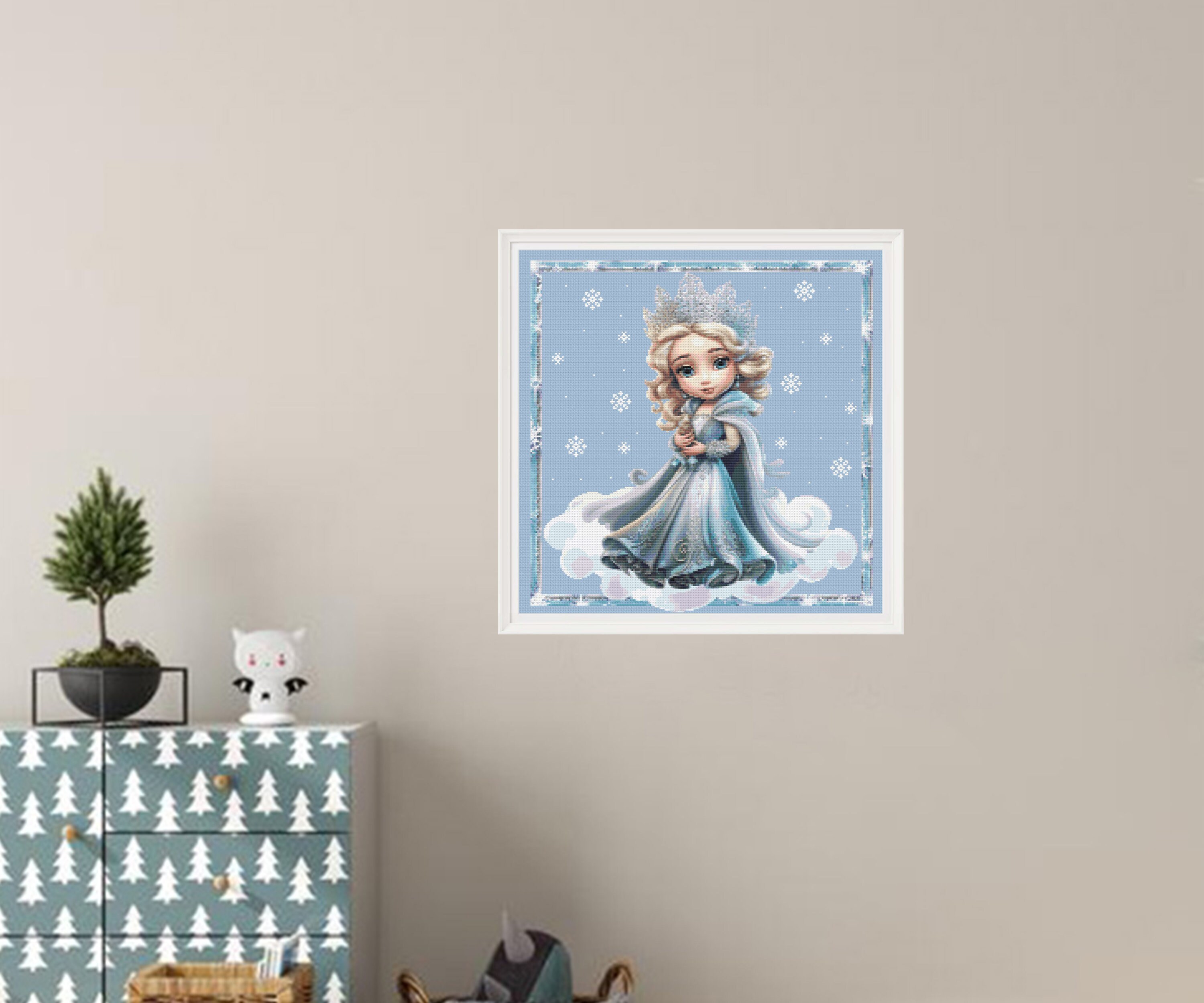 Elsa Pattern Print Cross Stitch Princess Elsa Embroidery Pattern PDF Download, Modern ...