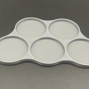 Wargame Movement Tray for Round Bases | 5 Man | Suit Warhammer 40k, AOS, Etc image 2
