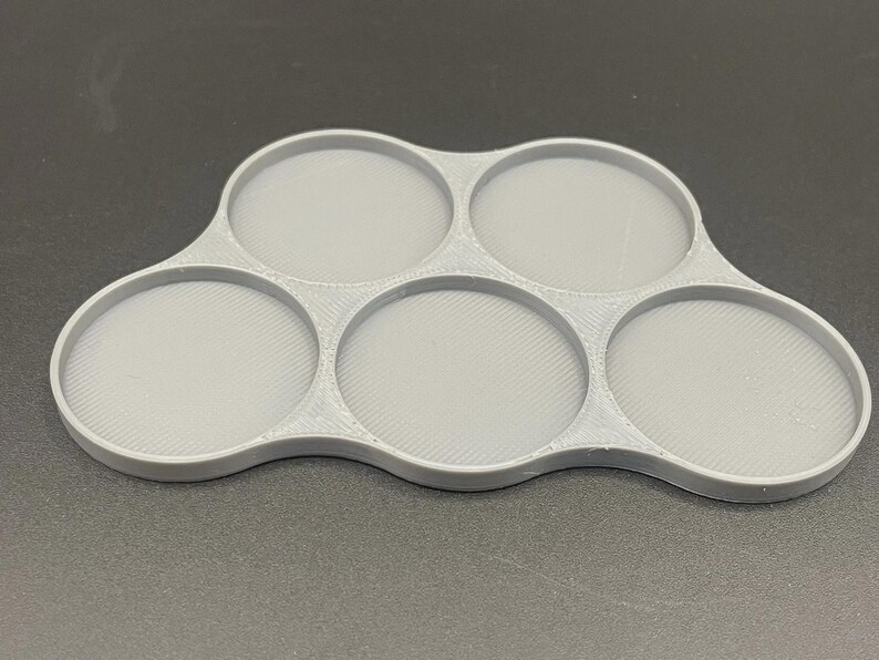 Wargame Movement Tray for Round Bases | 5 Man | Suit Warhammer 40k, AOS, Etc image 2