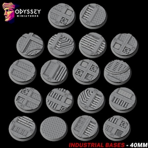 Industrial FDM Bases , Sci Fi, Space Bases | Suit Warhammer 40k, Necromunda, Etc