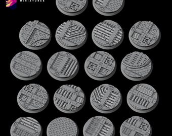 Industrial FDM Bases , Sci Fi, Space Bases | Suit Warhammer 40k, Necromunda, Etc
