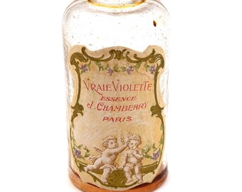 Antike Parfümflasche leer | um 1900 | Vraie violette Essenz J.Chambery Paris