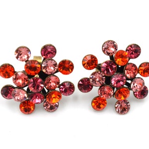 Clous d'oreilles Konplott 2 cm Rouge et deux nuances de rose Boule de feu magique image 6