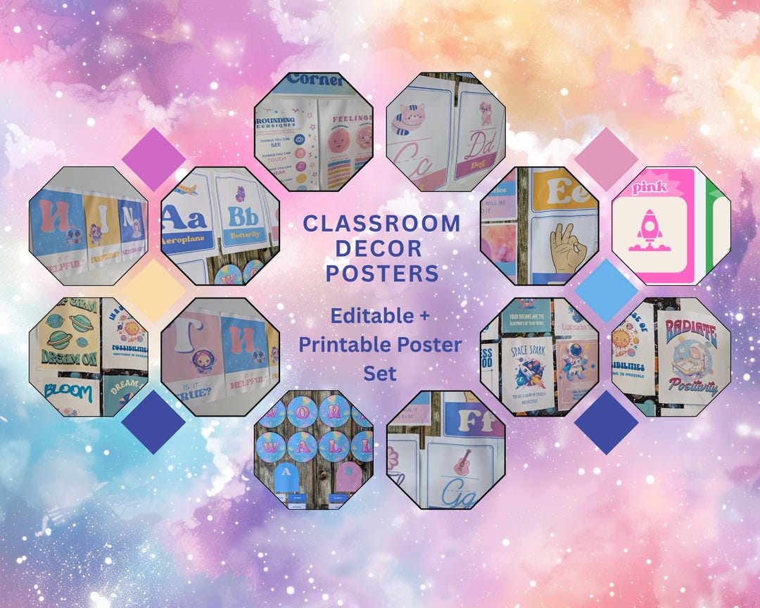 Classroom Decor Posters Bundle: Editable, Printable (PDF Download) - Etsy