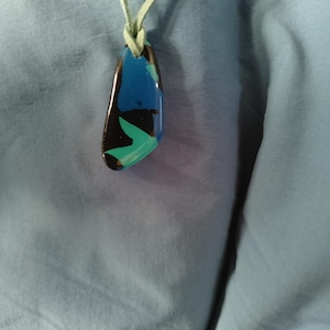 Harlequin collection necklace in blue