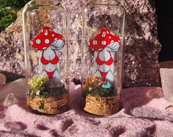 Mini Mushroom Girl Terrarium