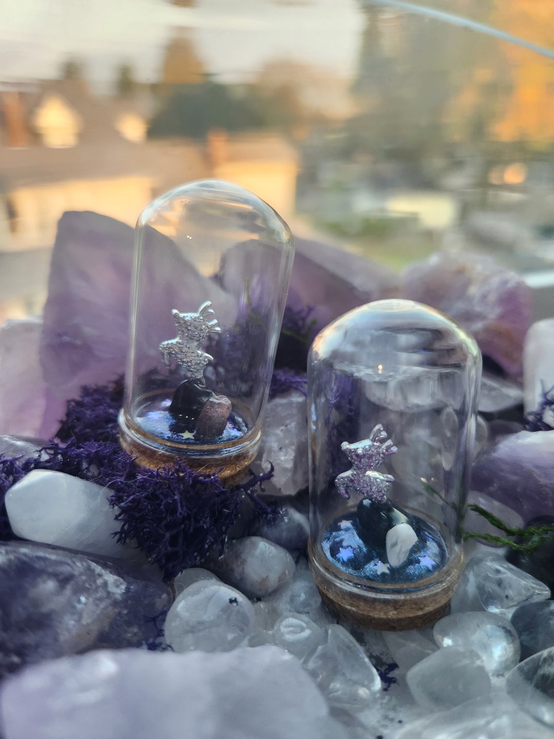 Mini Shiny Reindeer Terrarium Etsy