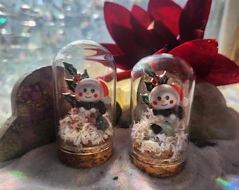 Mini Christmas Snowman Terrarium