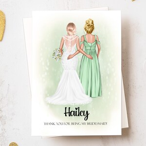 Dia do cartão de casamento Madrinha para impressão Cartão de agradecimento de casamento Cartões de agradecimento personalizados para madrinhas Cartão de madrinha Presente para madrinha