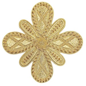 Gold Cross hand embroidered appliqué for vestment, Church items, Church goods, religious