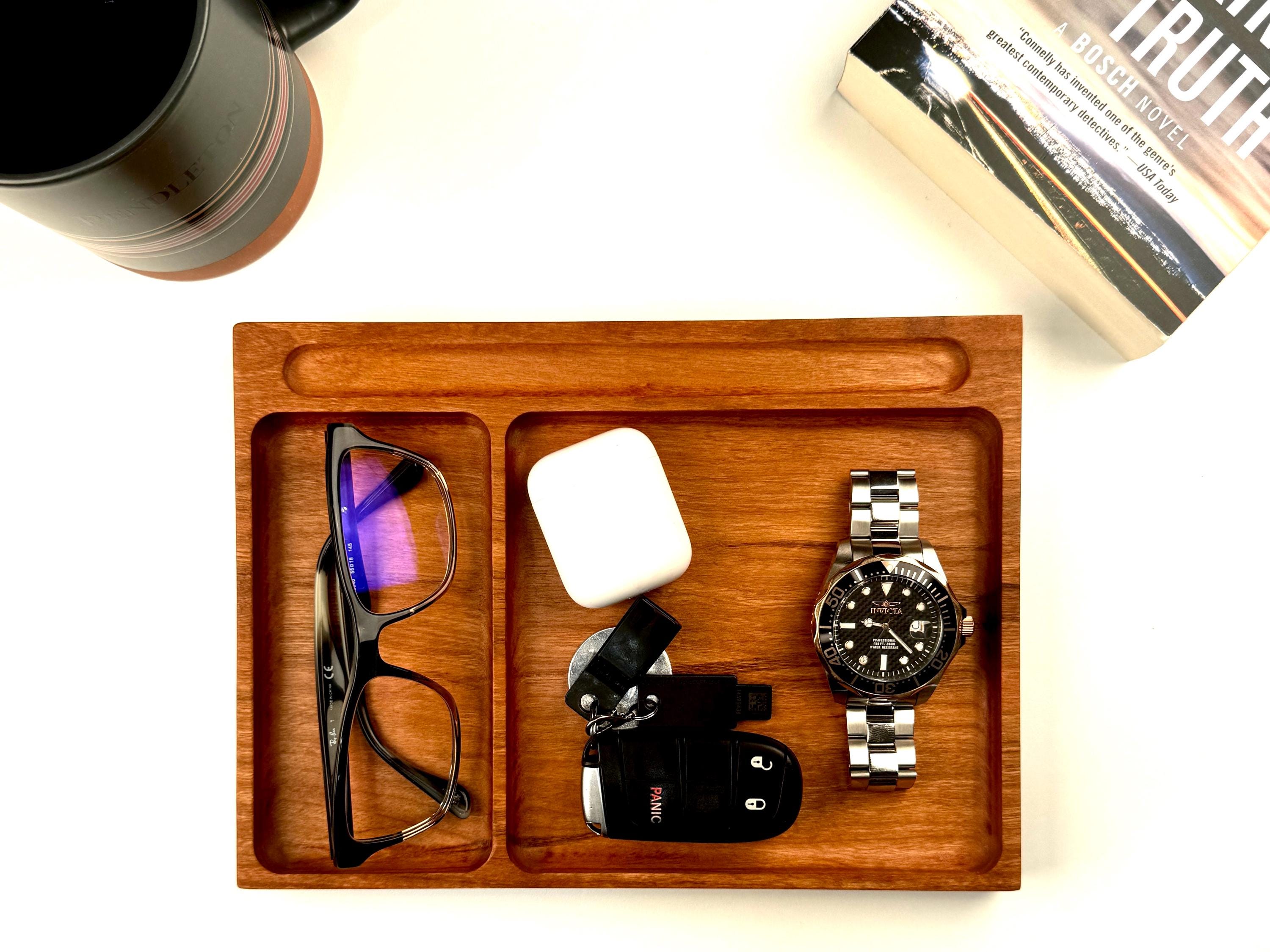 Mens Valet Tray Wooden Catchall Tray Wood Valet Tray Personalized ...