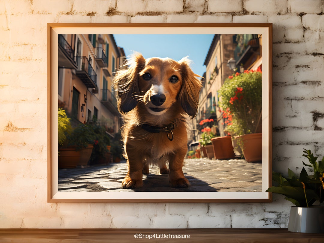 Printable Cute Dog Wall Art / Digital Dog Poster / Digital Dog Etsy