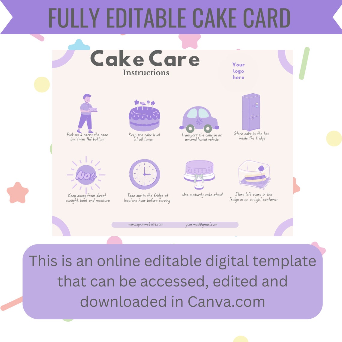 Cake Care Card Template Printable - Il 1140xN.5139758374 Jrmf 