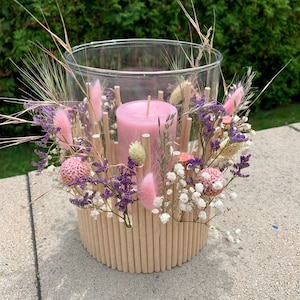 Lantern dried flowers candle decoration glass home decoration gift idea table decoration summer Mother&#39;s Day gift garden decoration wedding gift