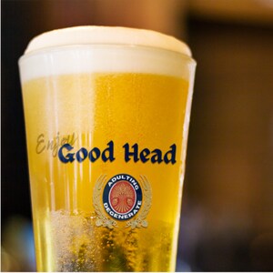 Enjoy Good Head Beer Pint Glass: Funny Gift for Beer Lovers