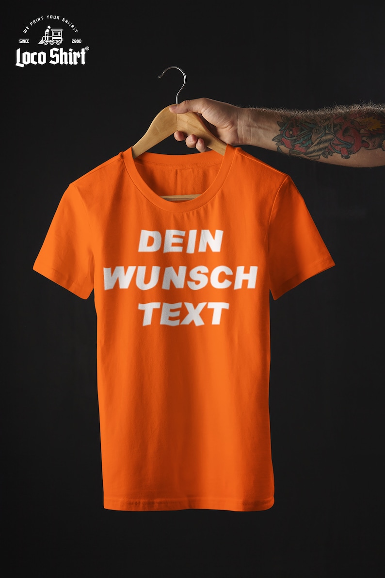 T-Shirt Druck Tshirt bedrucken T Shirt mit Druck Wunschdruck Wunschtext bis 5XL standardmäßig 1-seitig / beidseitig auf Anfrage Bild 8