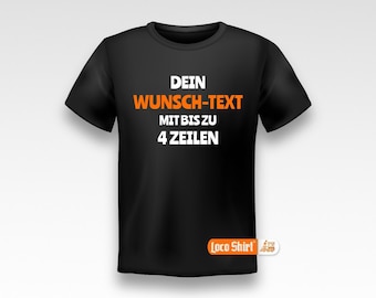 Personalisiertes T-Shirt mit Wunschtext – Unisex Herren Shirt bedruckt | Geschenk Geburtstag, JGA, Arbeit, Verein, Event, Sport & Firma