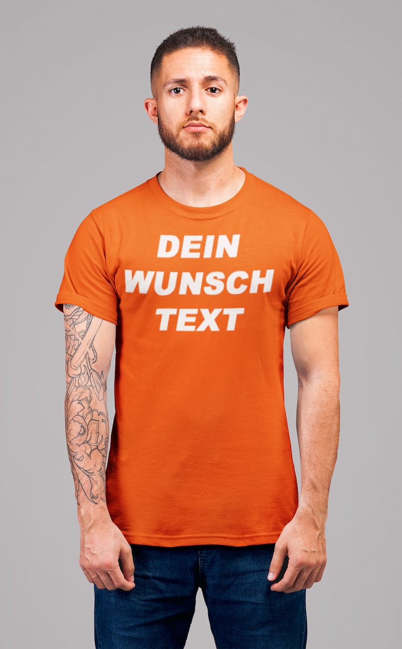 T-Shirt Druck Tshirt bedrucken T Shirt mit Druck Wunschdruck Wunschtext bis 5XL standardmäßig 1-seitig / beidseitig auf Anfrage Bild 6