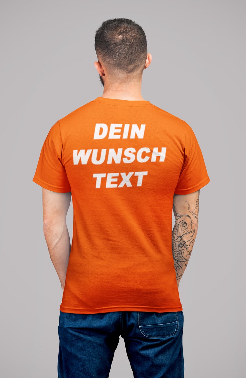 T-Shirt Druck Tshirt bedrucken T Shirt mit Druck Wunschdruck Wunschtext bis 5XL standardmäßig 1-seitig / beidseitig auf Anfrage Bild 7