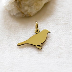 925 Sterling Silver Bird Necklace, Brass Bird Necklace, Minimal Bird Charm Necklace, Bird Lover Necklace, Bird Lover Gift