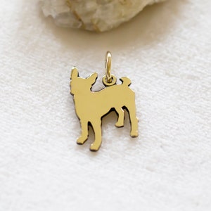 925 Sterling Silber Hundehalskette, Messing-Hundehalskette, minimale Hunde-Charm-Halskette, Hundeliebhaber-Halskette, Hundeliebhaber-Geschenk