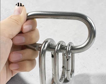 Heavy Duty Stainless Steel Snap Hook, Oval O Ring Carabiner, Quick Clip Connector, Outdoor and DIY Hardware