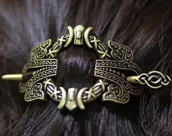 Nordic Viking Hair Stick – Celtic Retro Hollow Hair Clip | Medieval Hair Pin for Women | Fantasy Hair Accessory for Bun & Chignon