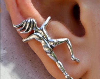 Clip On Earrings for Women, Silver Metal Statement Earrings, Retro 3D Geometric Ear Clips, Non Pierced Jewelry, Gift for Her