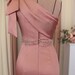 48602 Off Shoulder Satin Mermaid Gown main image 1
