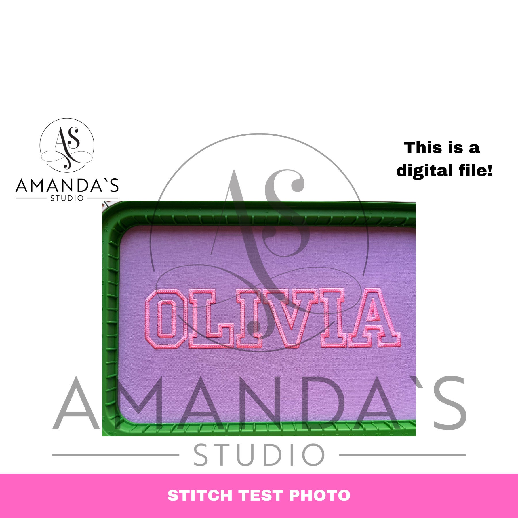 Repositional Embroidery Olivia Applique Embroidery Design, Repositional Hoop Sizes Incuded ...