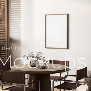 Frame mockup in home interior, dinning room