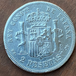 2 pesetas 1882 Alphonse XII MSM