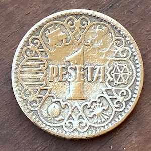 One Peseta from Spain from 1944