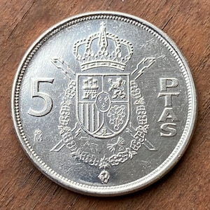 Five Pesetas from the year 1989