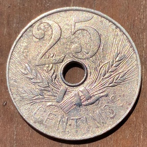 25 Cents Spain 1927 Alfonso XIII