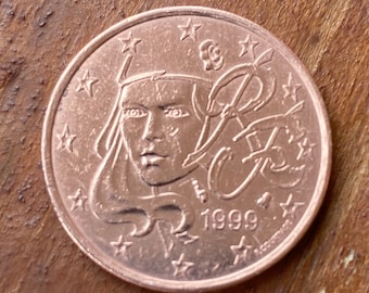 Five cent coin from France from 1999