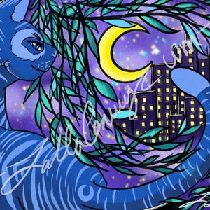 Blue Cat’s Power- Canvas Print