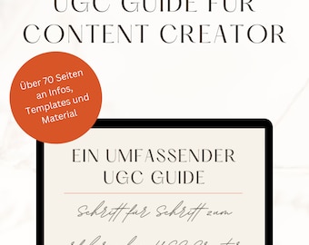 UGC Guide in German | How do I become a user-generated content creator? | Complete Guide for Beginners UGC Creator