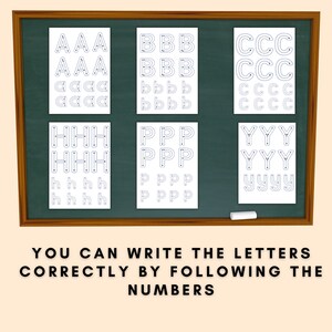English Alphabet Worksheet, Easy writing paper for children, learn how to write letters easily, printable worksheets 26 letters