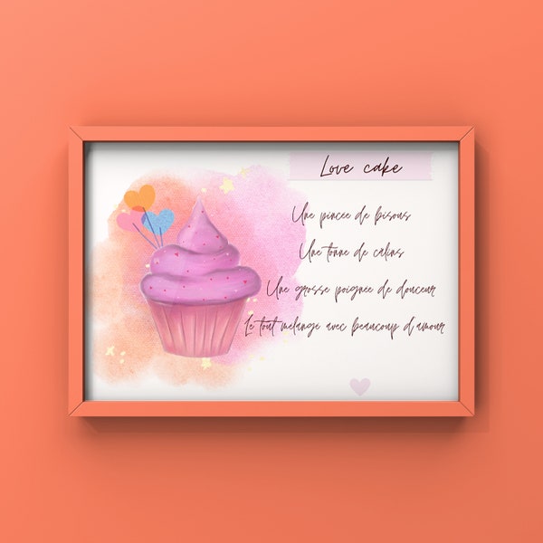 Affiche décorative cupcake