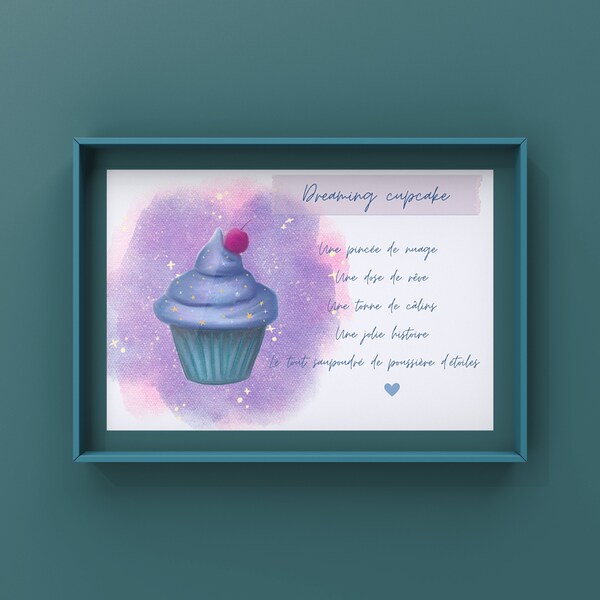 Affiche décorative cupcake