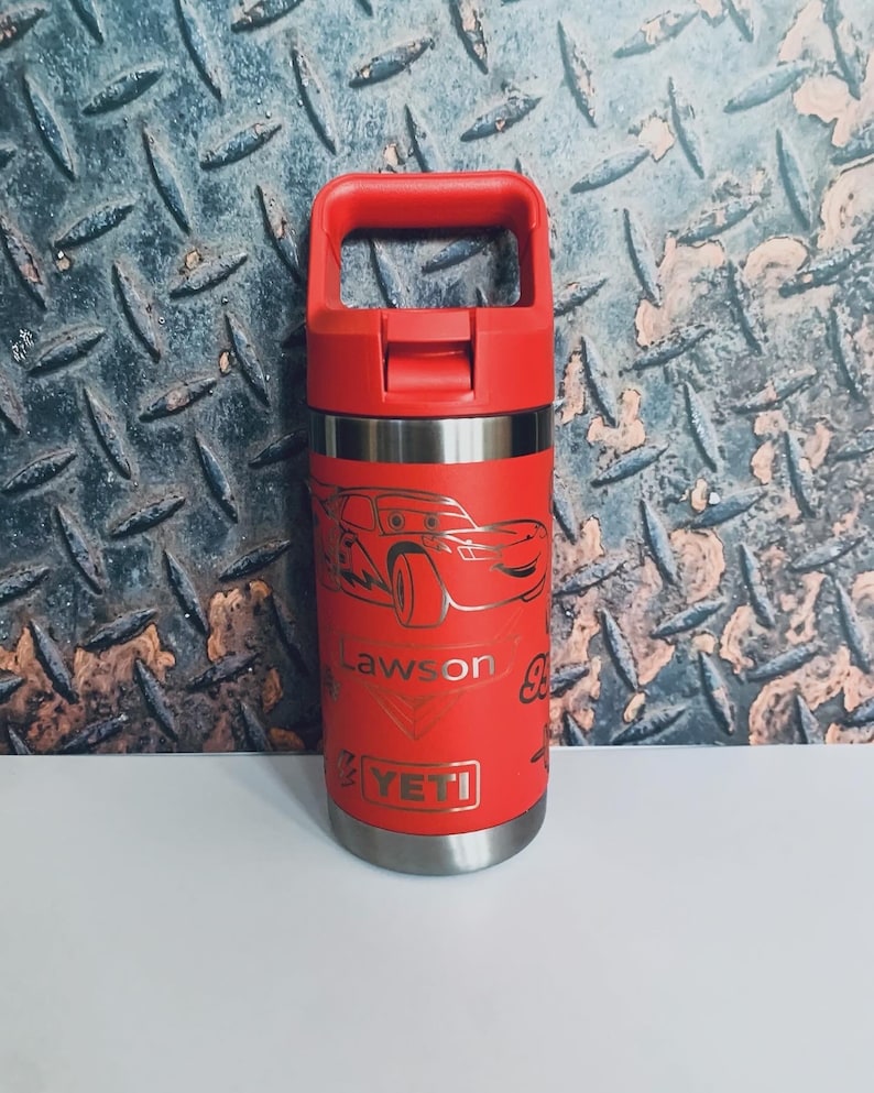 Engraved Disney Cars Yeti Tumbler, Lightning McQueen Cup bild 1