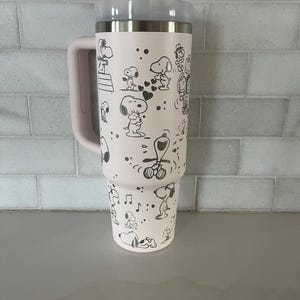 Woodstock tumbler, snoopy inspired tumbler, snoopy and peanuts inspired tumbler