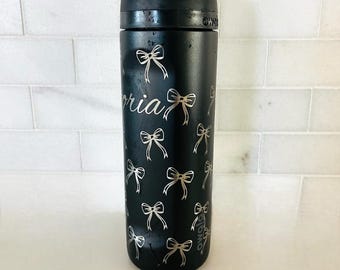Hair bow tumbler, owala bows tumbler, bows, girl tumbler, owala freesip