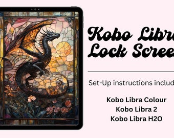 Kobo Libra Dragon Lock Screen in Color E-Reader Screensaver