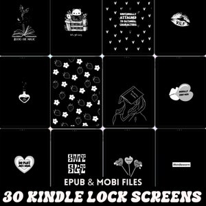Vollbild Kindle Sperrbildschirme Bereit zur Verwendung EPUB Dateien Kindle Sperrbildschirme Digitaler Download Passen Sie Ihr Kindle Wallpaper Booktok