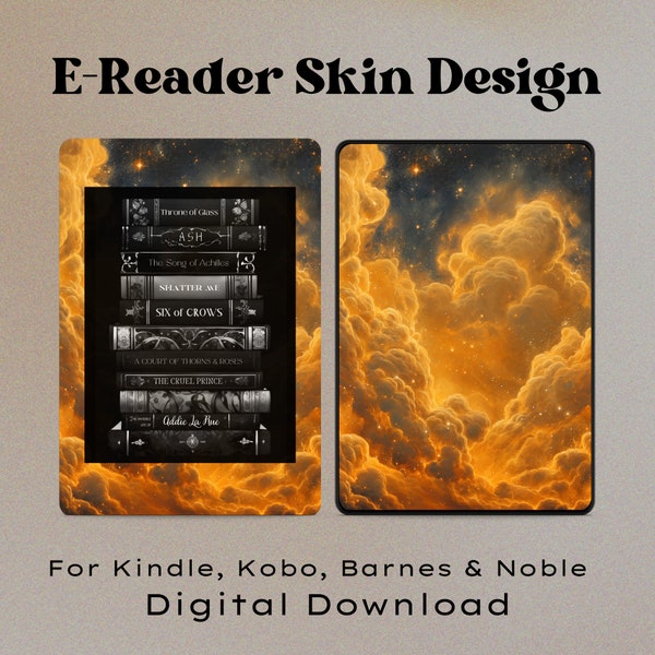 E-Reader Skin Design for Printable Vinyl Decal Dreamy Night Sky DIGITAL DOWNLOAD