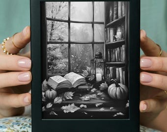 Kindle Lock Screen Fall Library Cozy Bookish Autumn Lockscreen for Ad Free Kindle