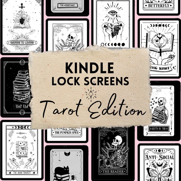 Écrans verrouillés Kindle Édition Tarot Plein écran Fichiers EPUB Téléchargement numérique Personnalisez votre papier peint Kindle